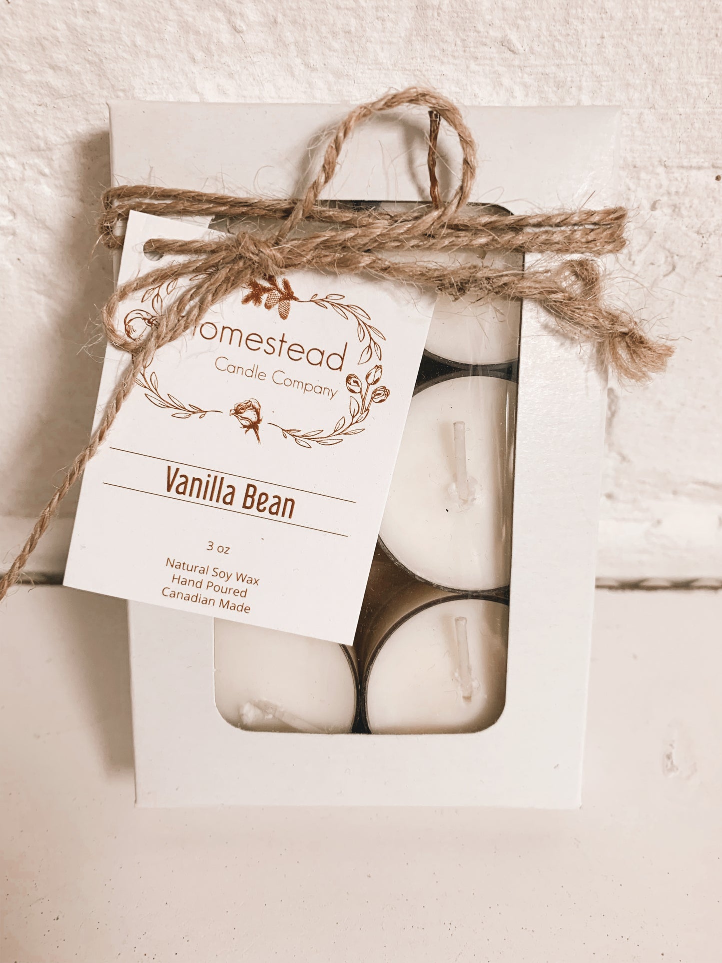 Vanilla Bean Homestead Candle Company Soy Wax tea lights