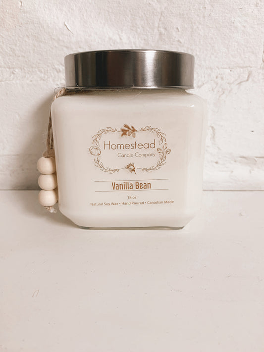 Vanilla Bean Homestead Candle Company Soy Wax 18oz