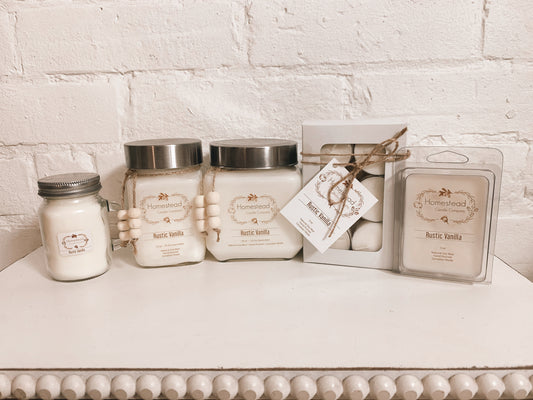 Rustic Vanilla Homestead Candle Company Soy Wax