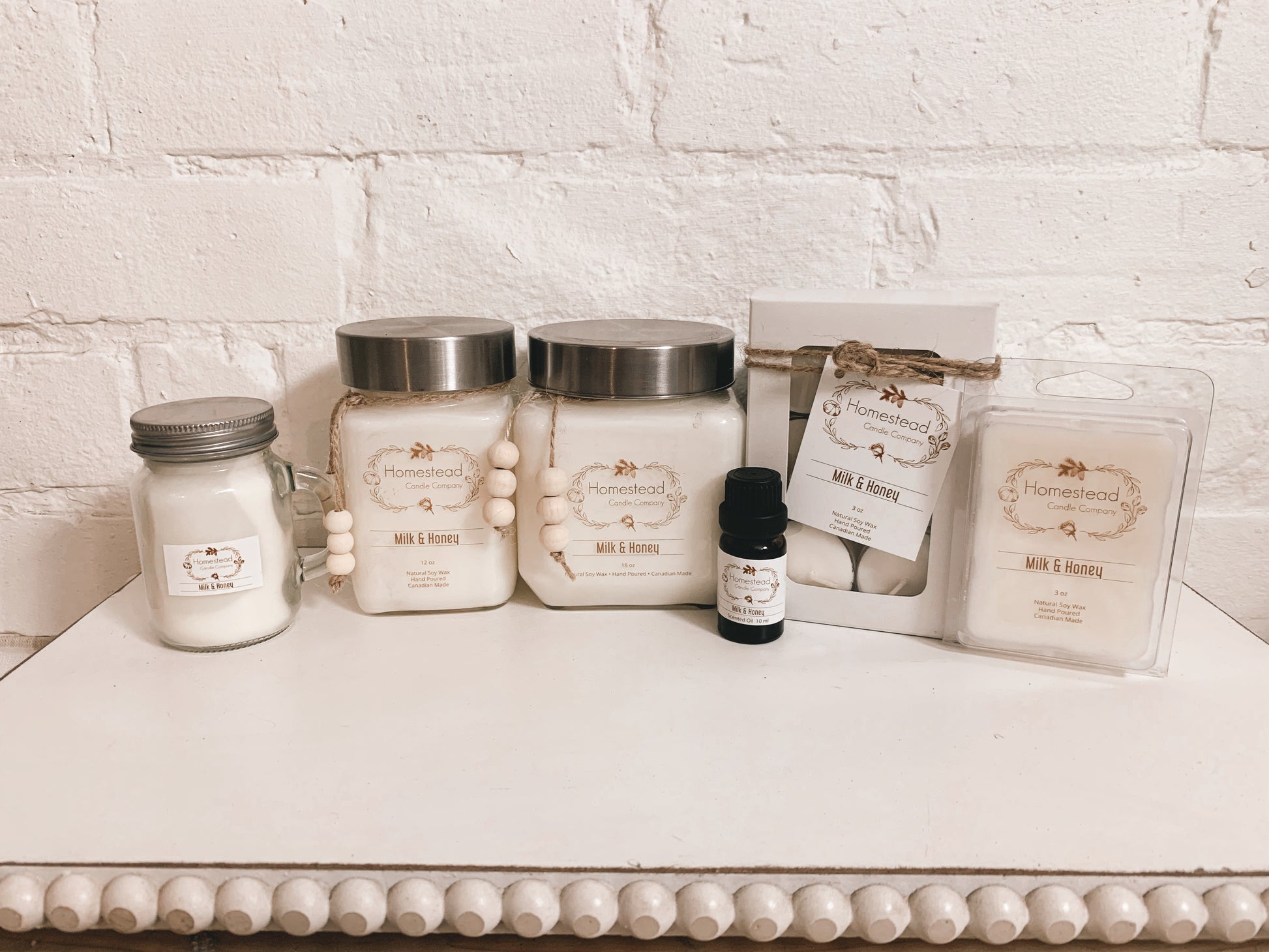 Milk and Honey Soy Wax Homestead Candle Company