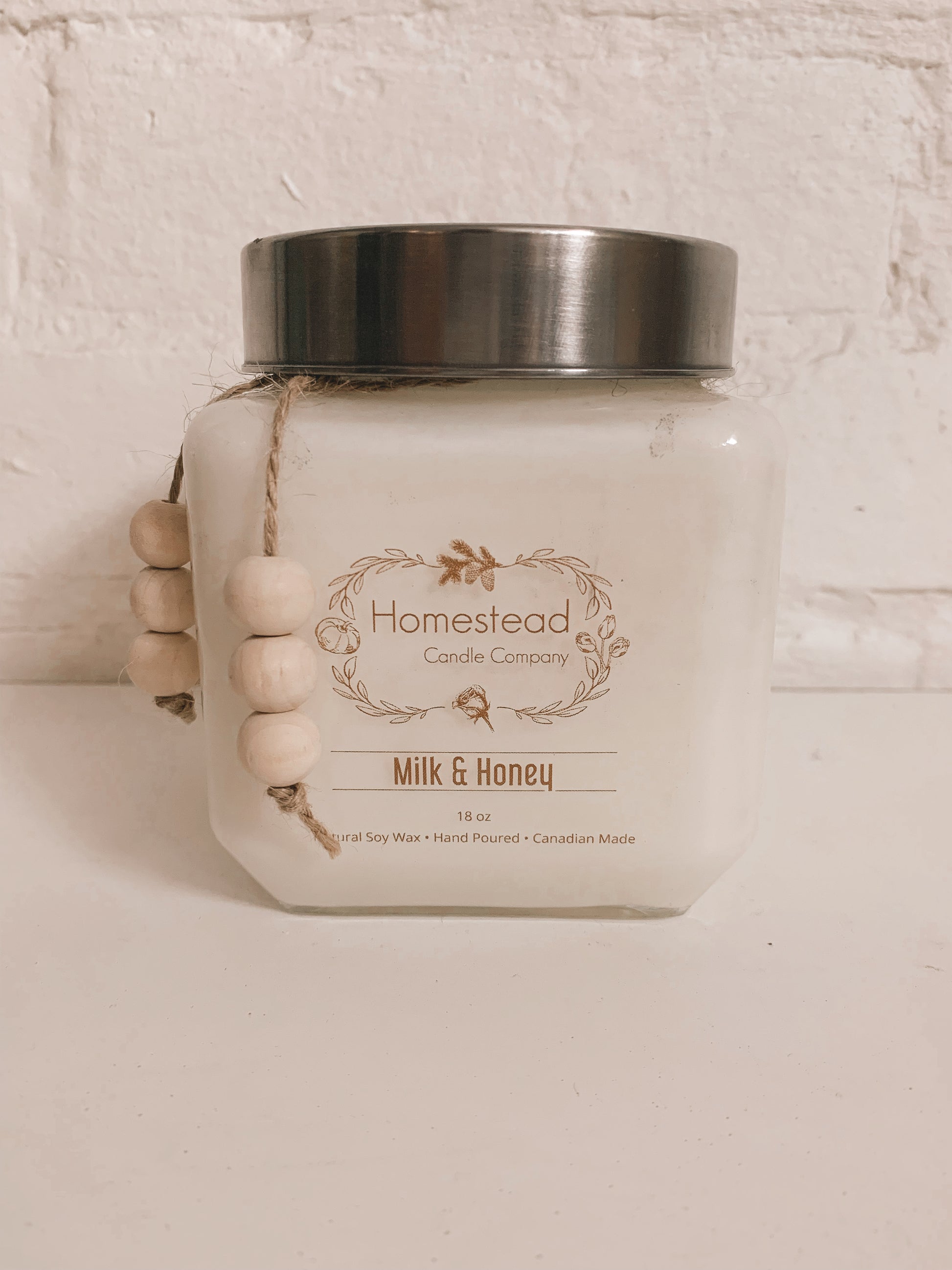 Milk and Honey Soy Wax Homestead Candle Company 18oz