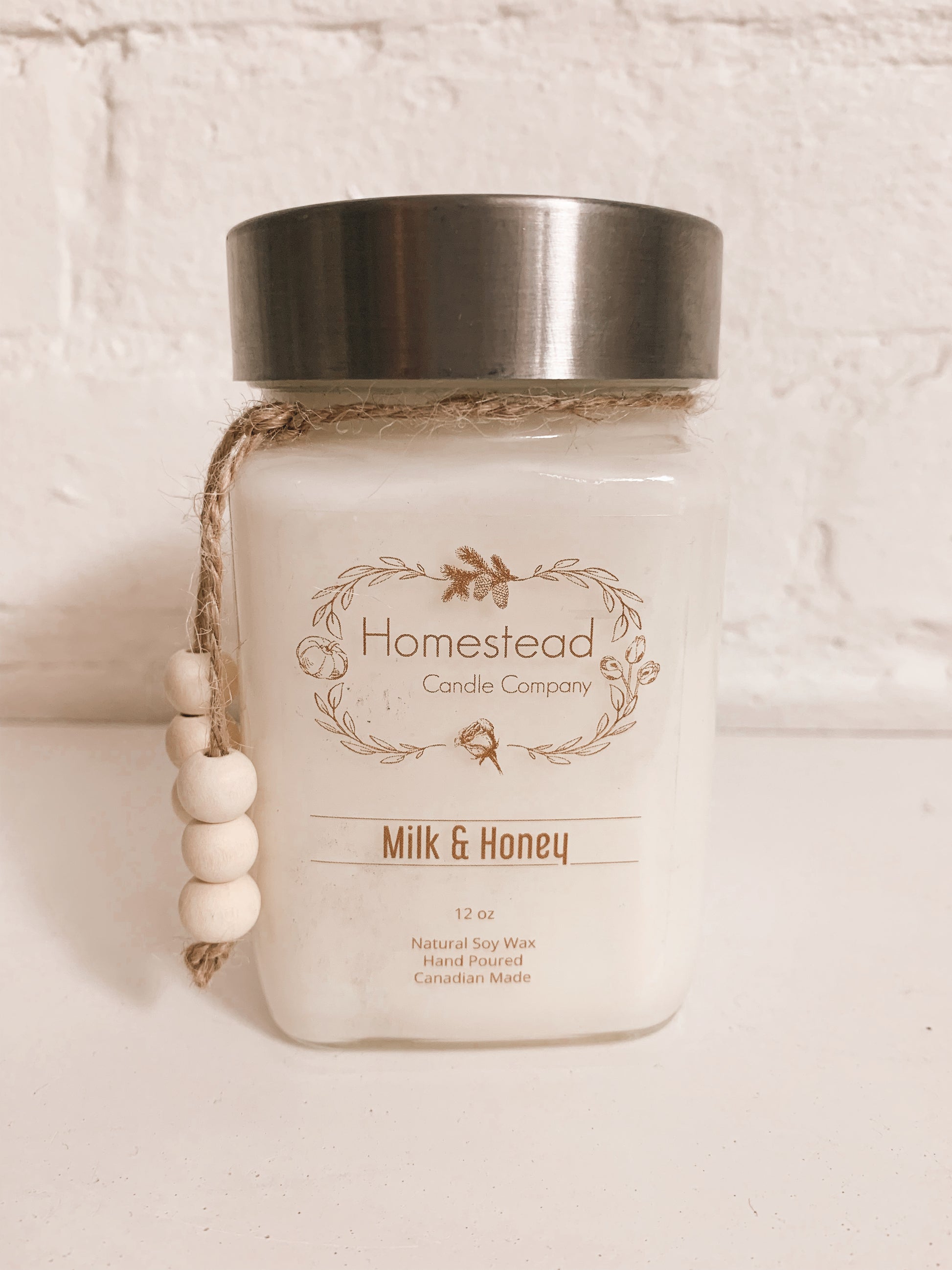 Milk and Honey Soy Wax Homestead Candle Company 12oz