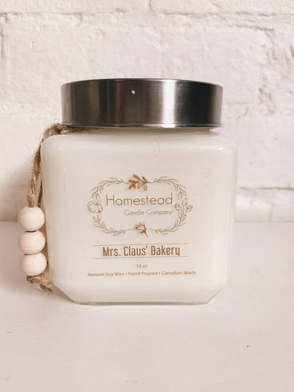 Mrs. Claus Bakery Soy Wax Homestead Candle Company 18oz