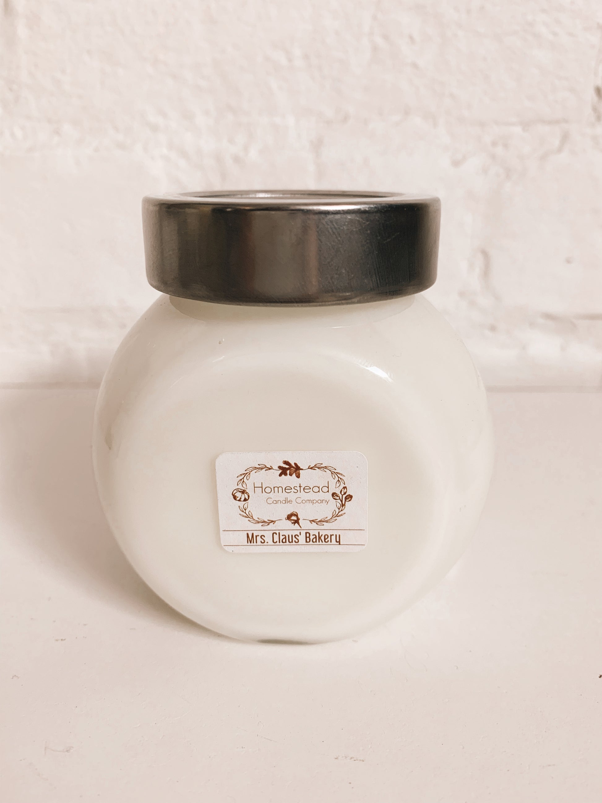 Mrs. Claus Bakery Soy Wax Homestead Candle Company mini jar